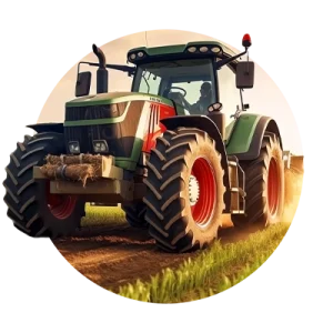 trator trabalhando no campo