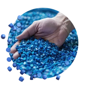grãos de PEAD reciclado
